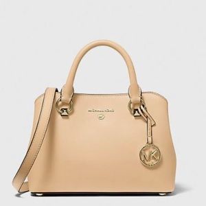 Edith Saffiano Leather Satchel, Adjustable/Removable Strap